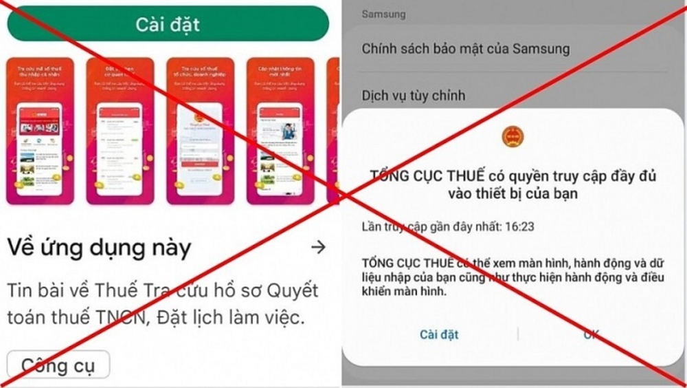 Cài đặt app giả mạo Tổng cục thuế, một phụ nữ bị mất 240 triệu đồng - Ảnh 1.