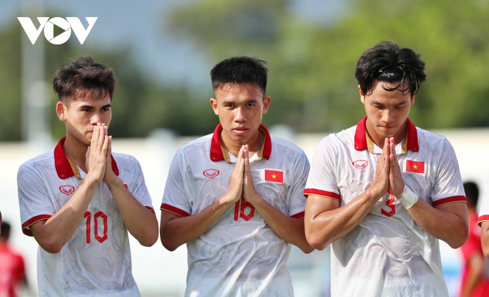 Trực tiếp U23 Việt Nam 1-0 U23 Lào: Võ Hoàng Minh Khoa lập công - Ảnh 3.