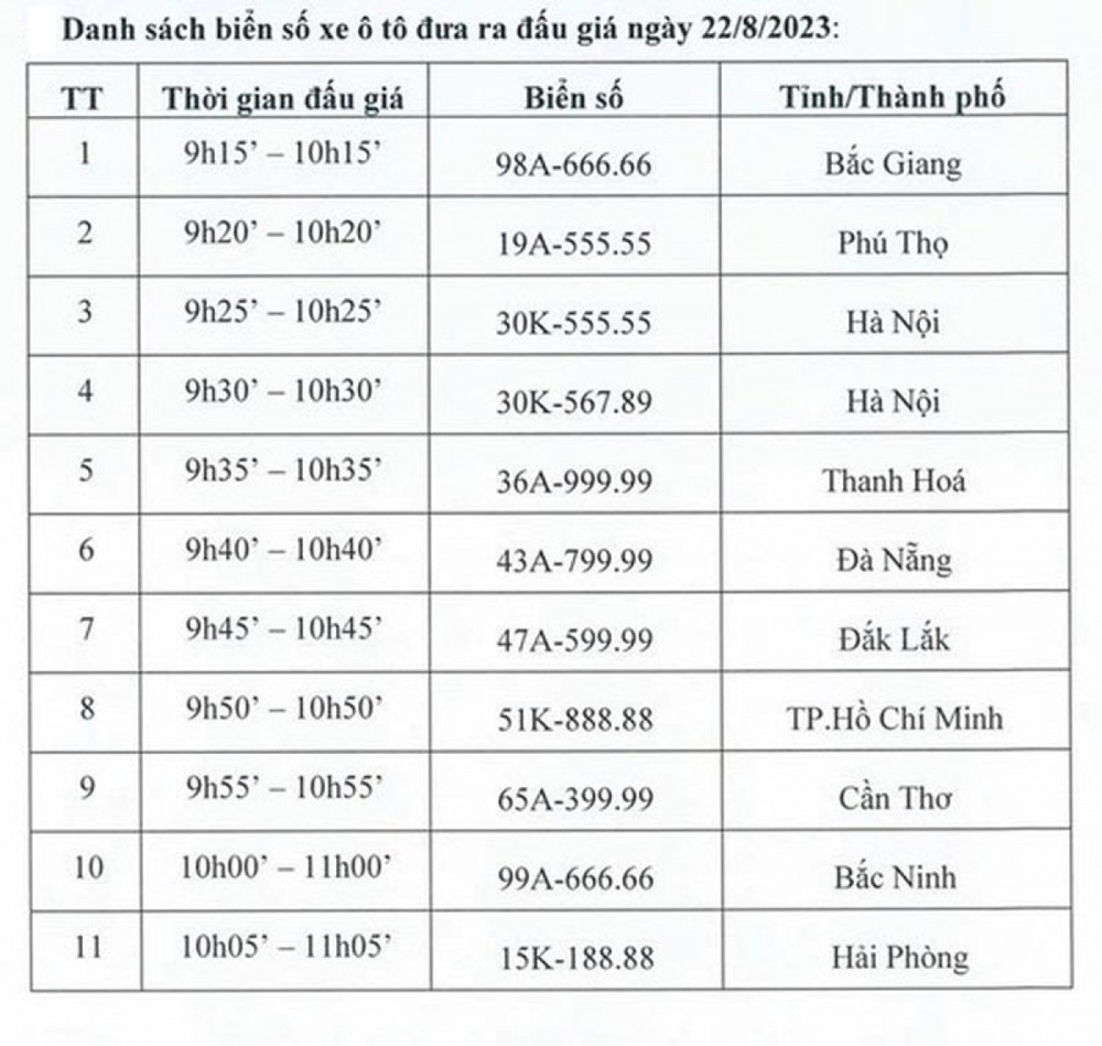 Đấu giá biển số “ngũ quý” Bắc Ninh 99A-666.66 vào ngày 22/8 - Ảnh 1.