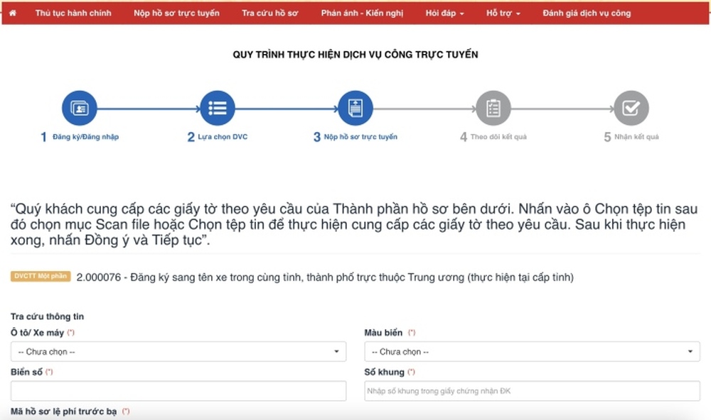 Hai cách đăng ký biển số định danh tại nhà - Ảnh 3.