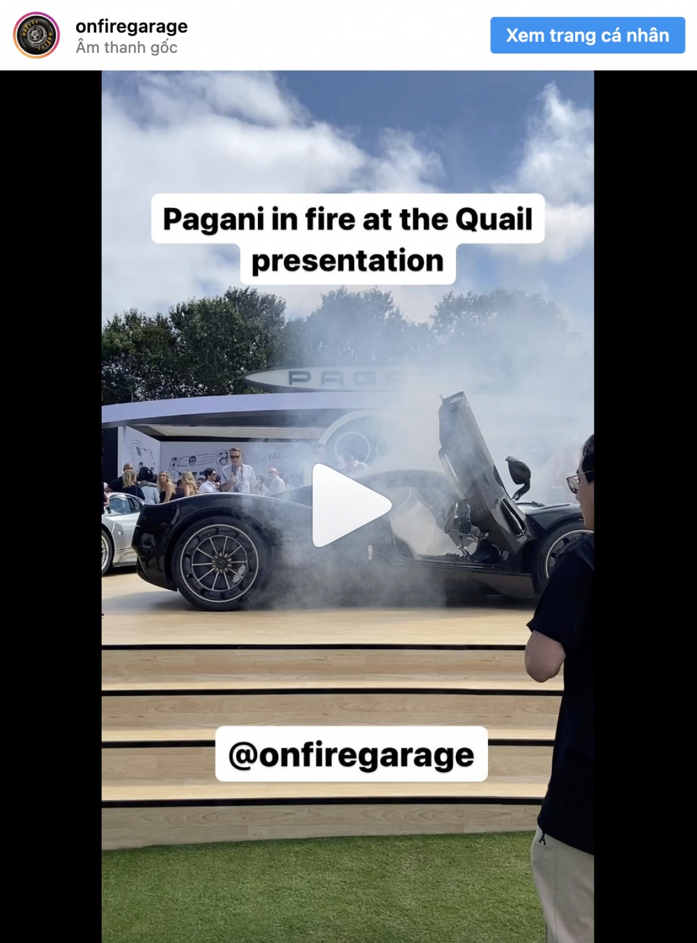 Siêu xe Pagani Utopia bất ngờ bốc khói tại sự kiện ở Monterey - Ảnh 2.