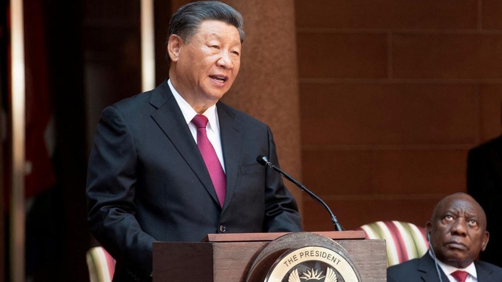 Chủ tịch Trung Quốc Tập Cận Bình kêu gọi mở rộng BRICS, tìm kiếm trật tự mới - Ảnh 1.