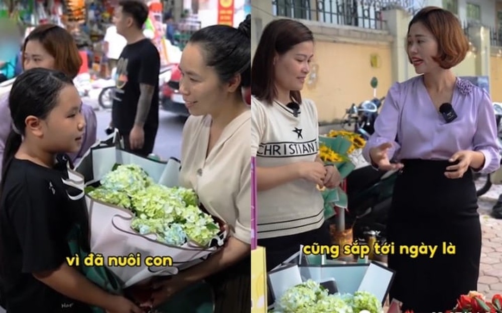 Video gây sốt ngày Vu lan: Khách mua hoa được miễn phí khi nói con yêu mẹ - Ảnh 2.