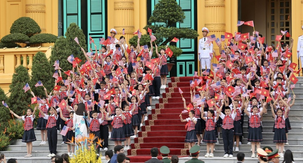 Tổng Bí thư Nguyễn Phú Trọng chủ trì lễ đón chính thức Tổng thống Mỹ Joe Biden - Ảnh 7.