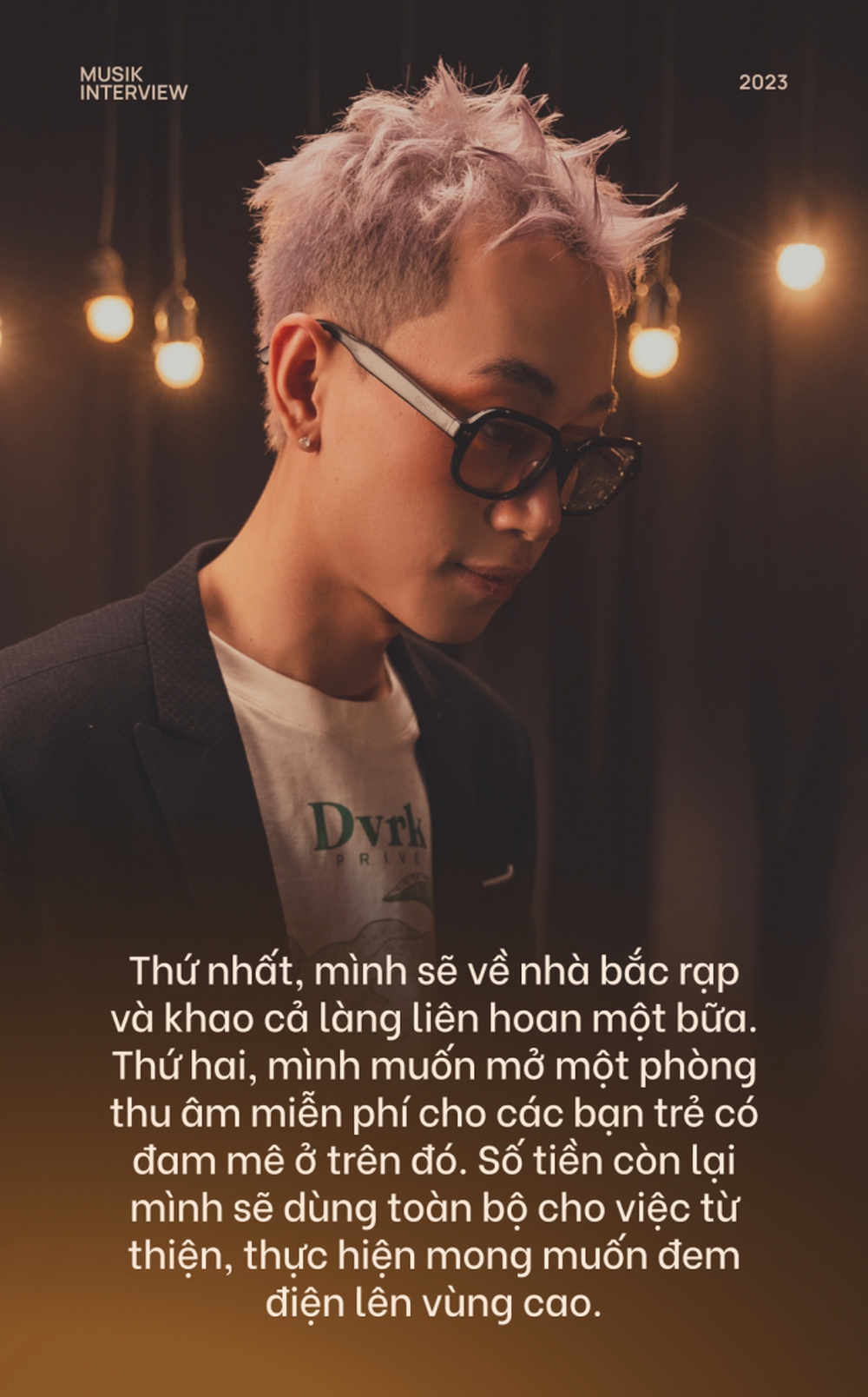 Double2T: Mình muốn dùng tiền thưởng Rap Việt về nhà bắc rạp khao cả làng, mở phòng thu miễn phí và mang điện lên vùng cao - Ảnh 7.