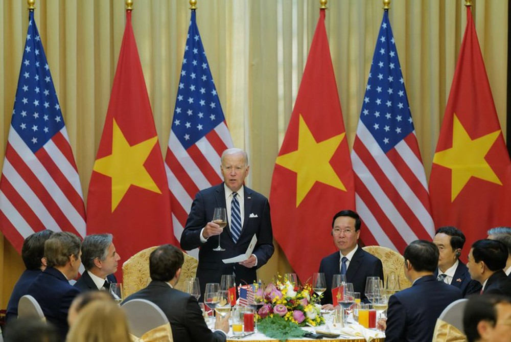 Chủ tịch nước Võ Văn Thưởng chủ trì Tiệc chiêu đãi Tổng thống Mỹ Joe Biden - Ảnh 3.