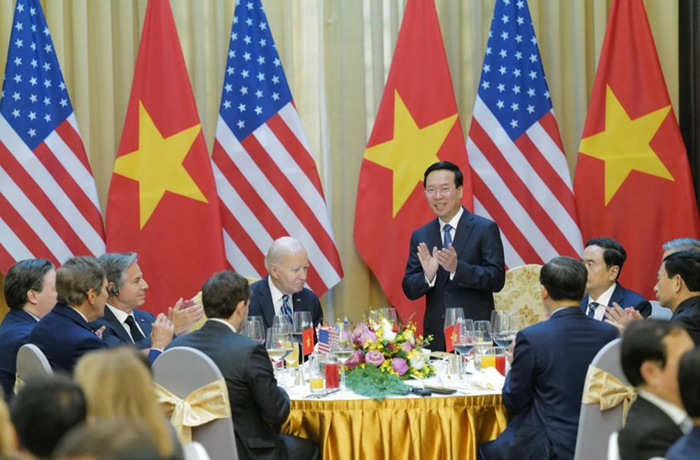 Chủ tịch nước Võ Văn Thưởng chủ trì Tiệc chiêu đãi Tổng thống Mỹ Joe Biden - Ảnh 4.