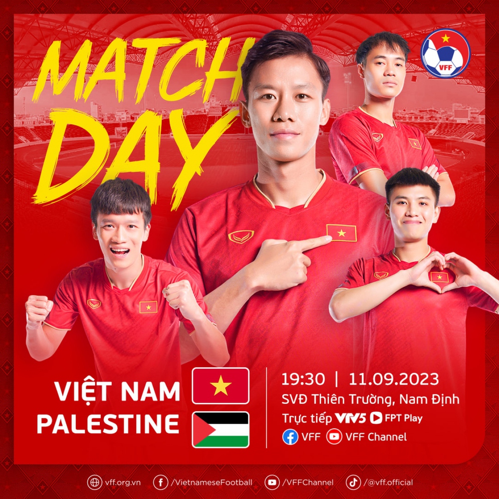 Trực tiếp ĐT Việt Nam 0-0 ĐT Palestine: Hoàng Đức đá tiền đạo cắm - Ảnh 1.