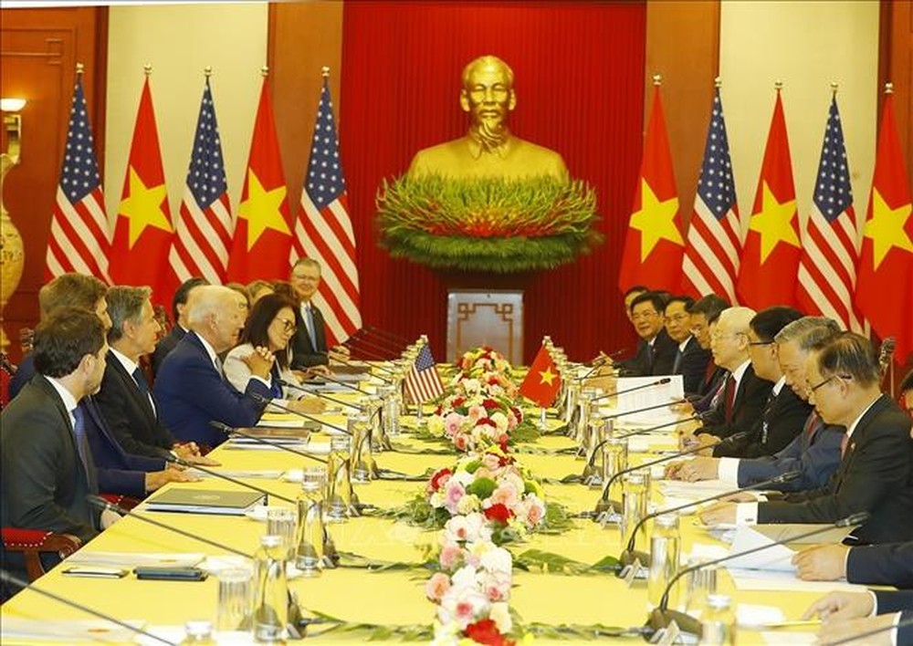 Tuyên bố chung về nâng cấp quan hệ Việt Nam -  Hoa Kỳ lên Đối tác Chiến lược Toàn diện - Ảnh 1.