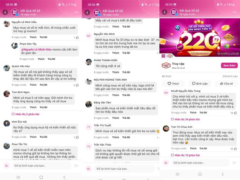 Bộ Tài chính “tuýt còi”, ví điện tử Momo tạm dừng dịch vụ mua hộ vé số trong khi khách hàng ra sức phàn nàn ngay trên nền tảng - Ảnh 4.