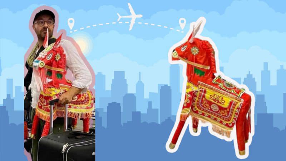 Ông Tây ôm vàng mã ở sân bay Nội Bài khoe được tặng ngựa mới, ship thẳng từ Việt Nam sang - Ảnh 4.