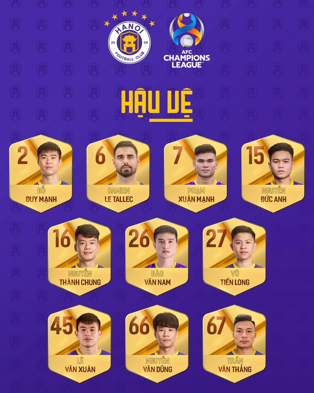 Hà Nội FC mang đội hình cực mạnh dự Cúp C1 châu Á - Ảnh 3.