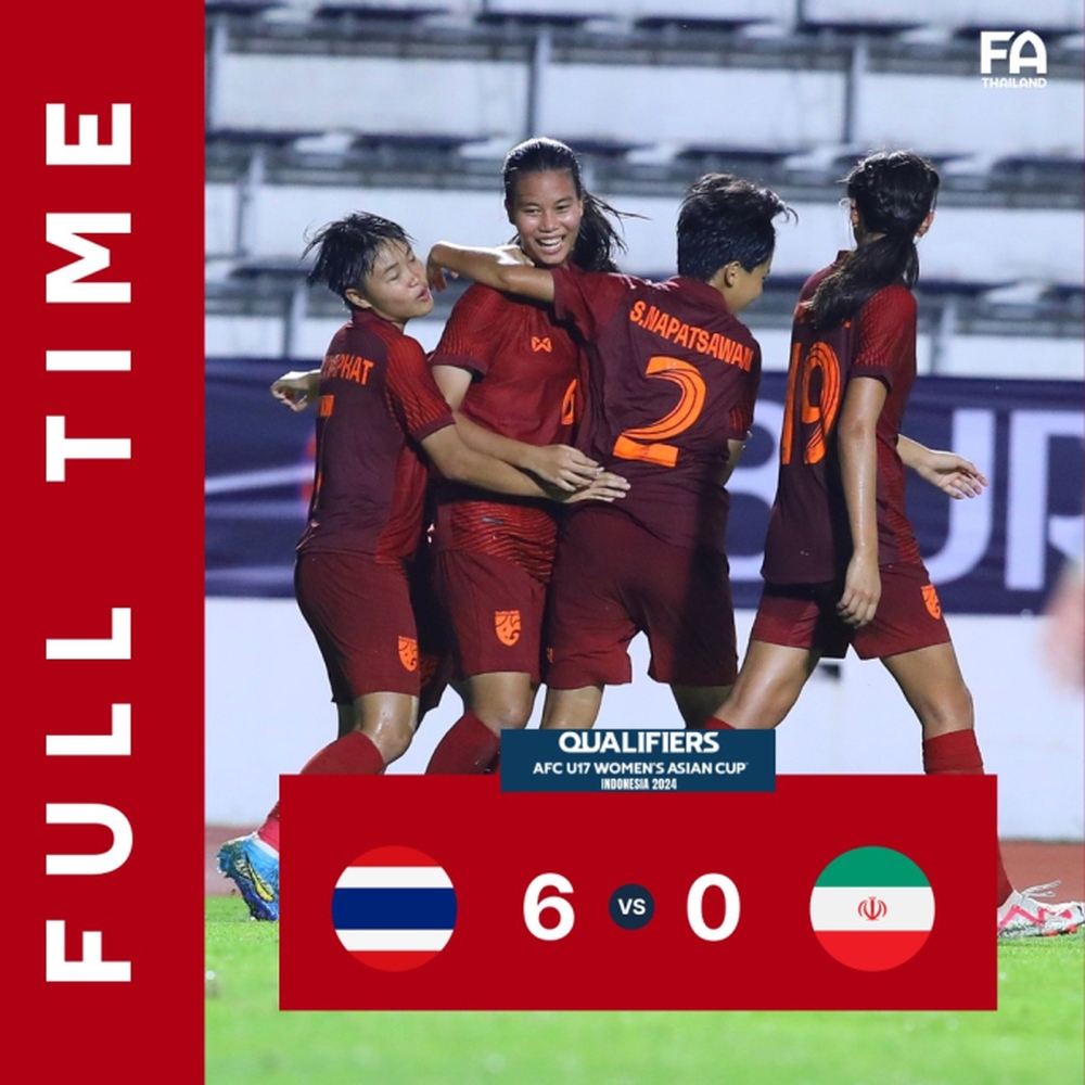 U17 nữ Thái Lan giành chiến thắng trước U17 nữ Iran, cứu vãn một ngày buồn của bóng đá xứ Chùa Vàng - Ảnh 1.