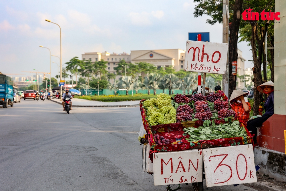 Đại lộ nghìn tỷ Hà Nội thành chợ hoa quả di động - Ảnh 4.