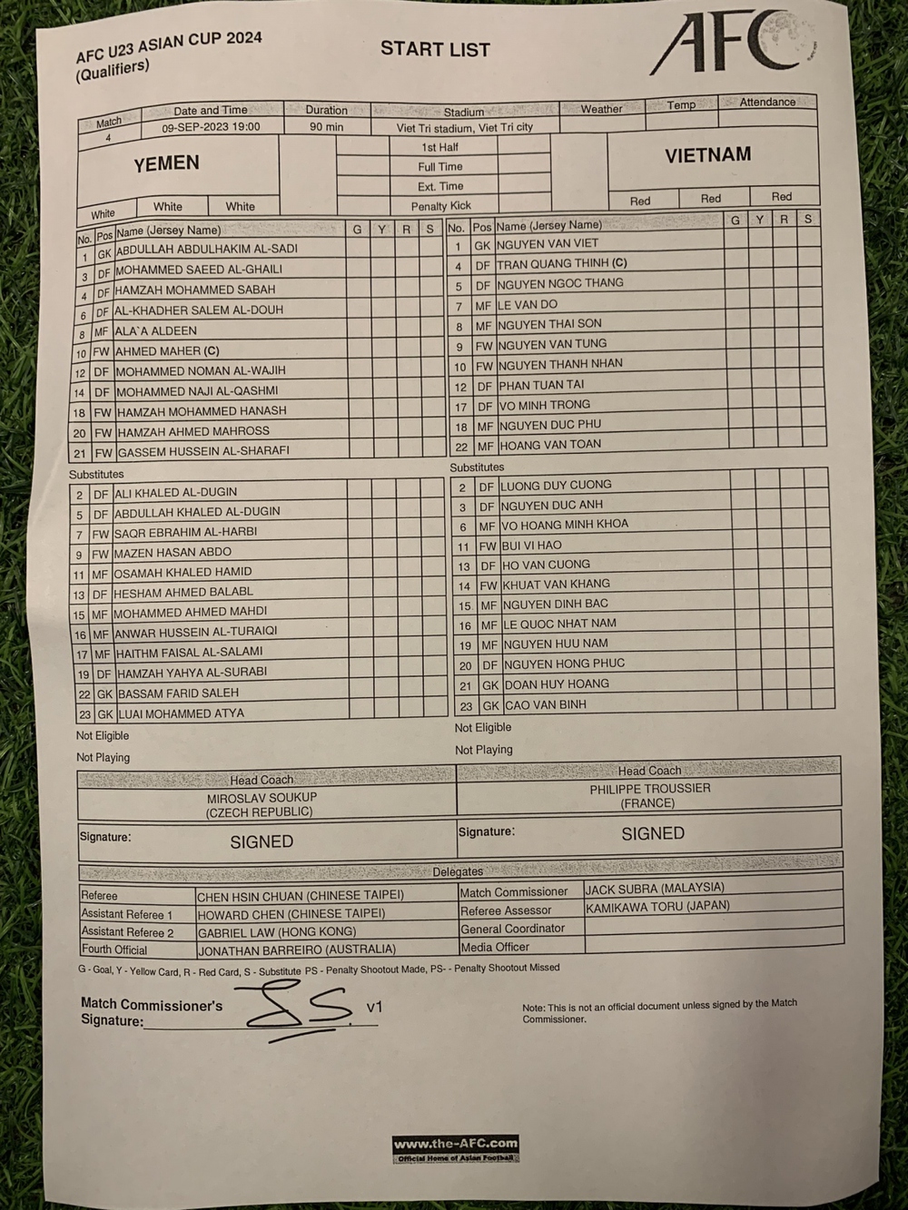 TRỰC TIẾP U23 Việt Nam 0-0 U23 Yemen: Trận đấu bắt đầu - Ảnh 1. TRỰC TIẾP U23 Việt Nam 0-0 U23 Yemen: Trận đấu bắt đầu - Ảnh 1.