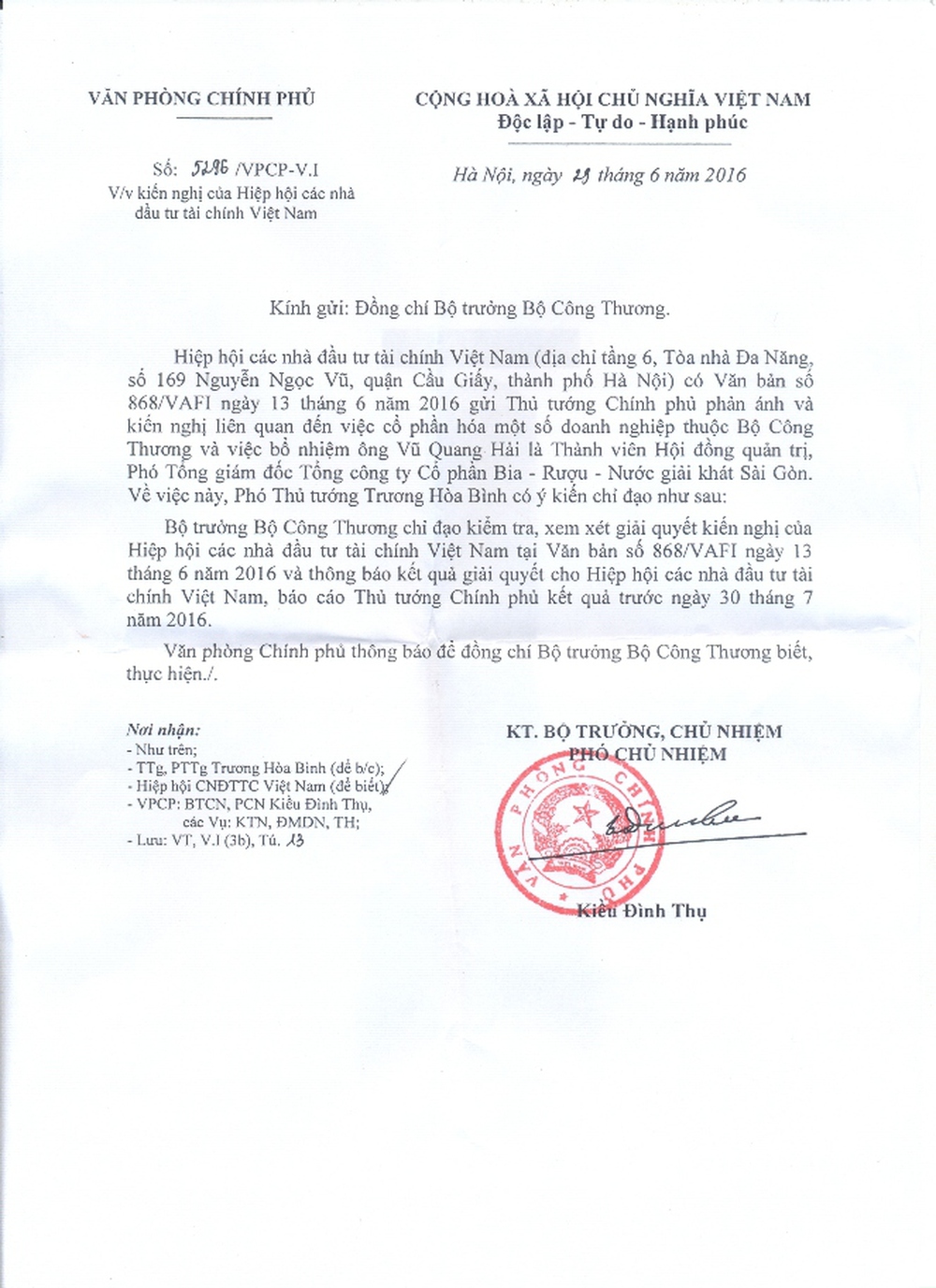 Phó Thủ tướng yêu cầu báo cáo việc bổ nhiệm con ông Vũ Huy Hoàng - Ảnh 1.