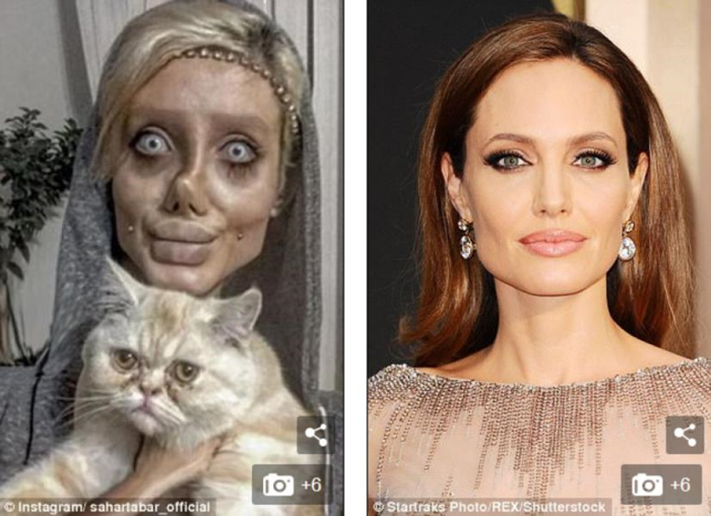 Having undergone surgery 50 times to look like Angelina Jolie, the young girl looks terrified like a zombie - Photo 4.