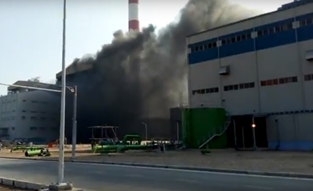 Cháy lớn tại nhà máy nhiệt điện Thái Bình 2 - Ảnh 2.