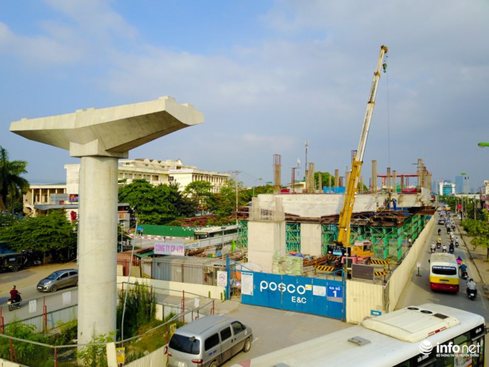 Toàn cảnh tuyến đường sắt Metro Nhổn-Ga Hà Nội đang thi công - Ảnh 6.