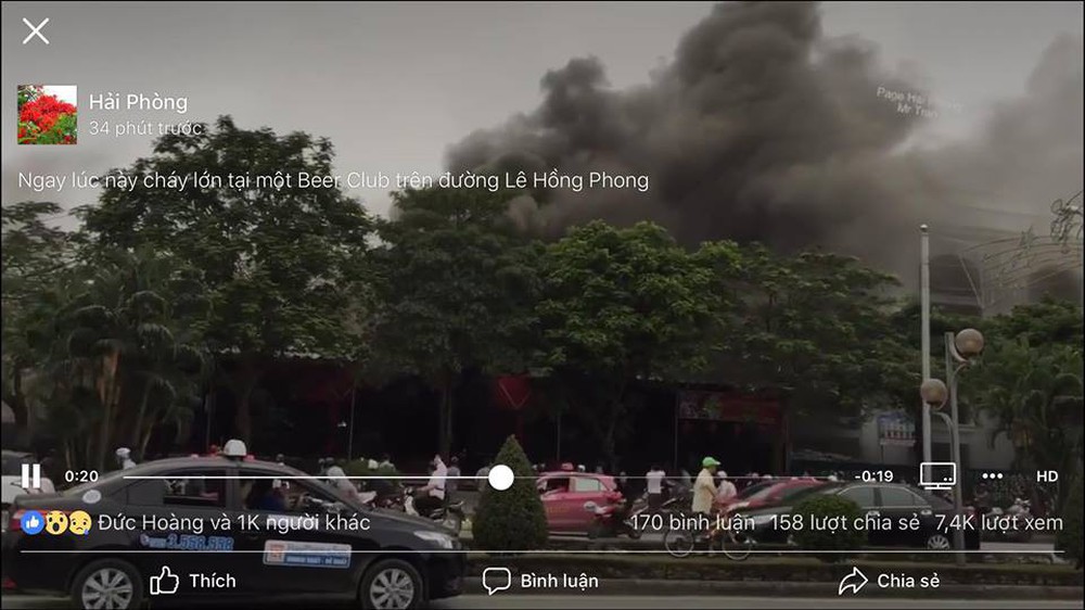 Đang cháy tại quán bia lớn ở Hải Phòng, cột khói đen bốc cao hàng chục mét - Ảnh 3.