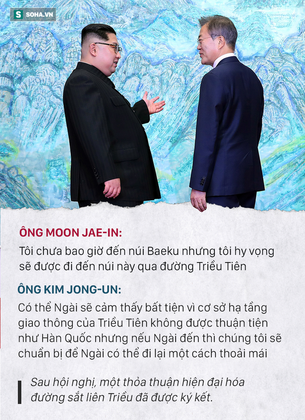 Những đoạn đối thoại thú vị giữa 2 ông Kim Jong-un và Moon Jae-in ở thượng đỉnh liên Triều - Ảnh 6.
