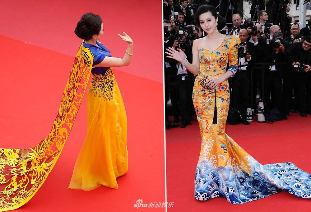 Giả vờ ngã, mặc Hoàng Bào và những trò lố của mỹ nhân Hoa ngữ trên thảm đỏ Cannes 2018 - Ảnh 9.
