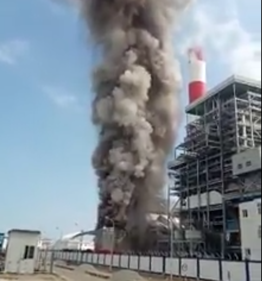 Cột khói cao cả chục mét tại Nhiệt điện Vĩnh Tân 1 không phải do cháy