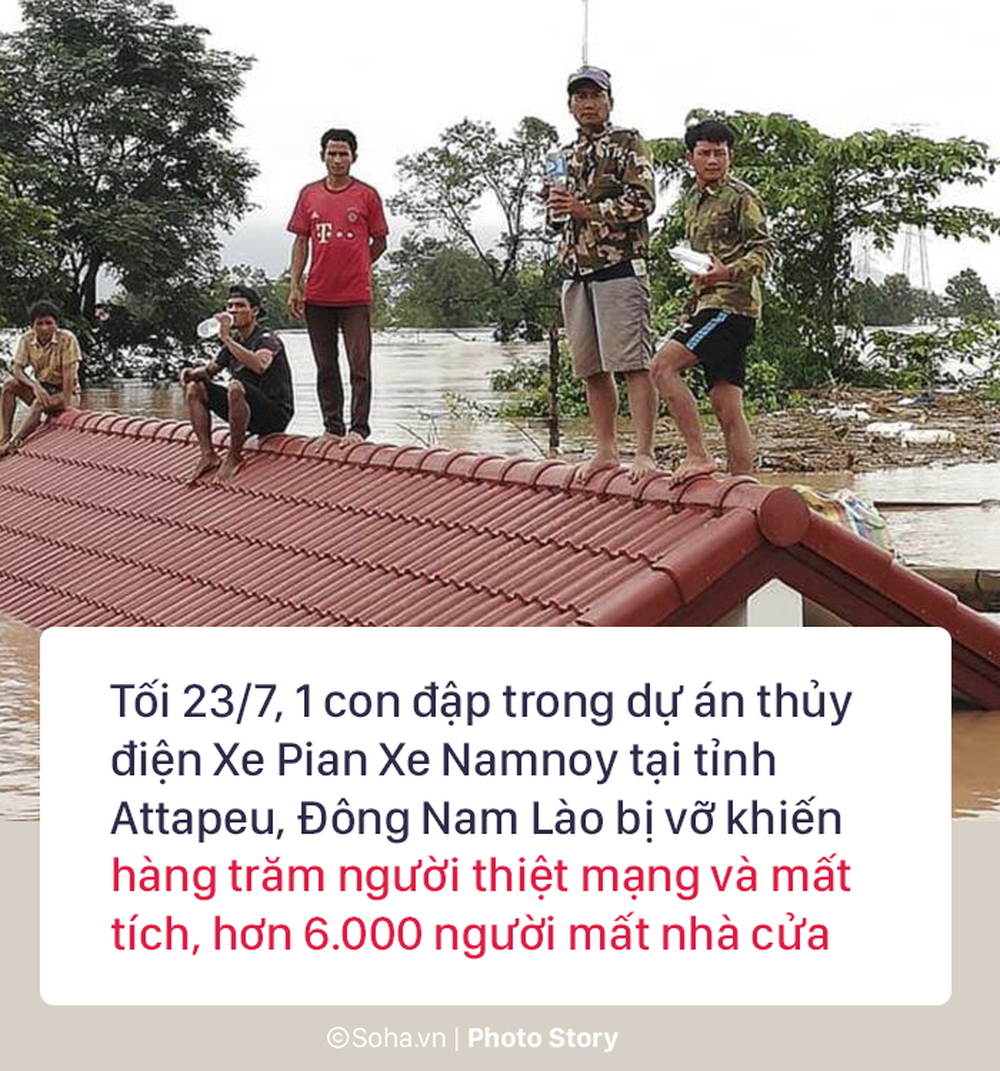 Vỡ đập thủy điện Lào: Người dân leo cây chờ cứu hộ, khắc phục sự cố phải chờ đến mùa khô - Ảnh 1.
