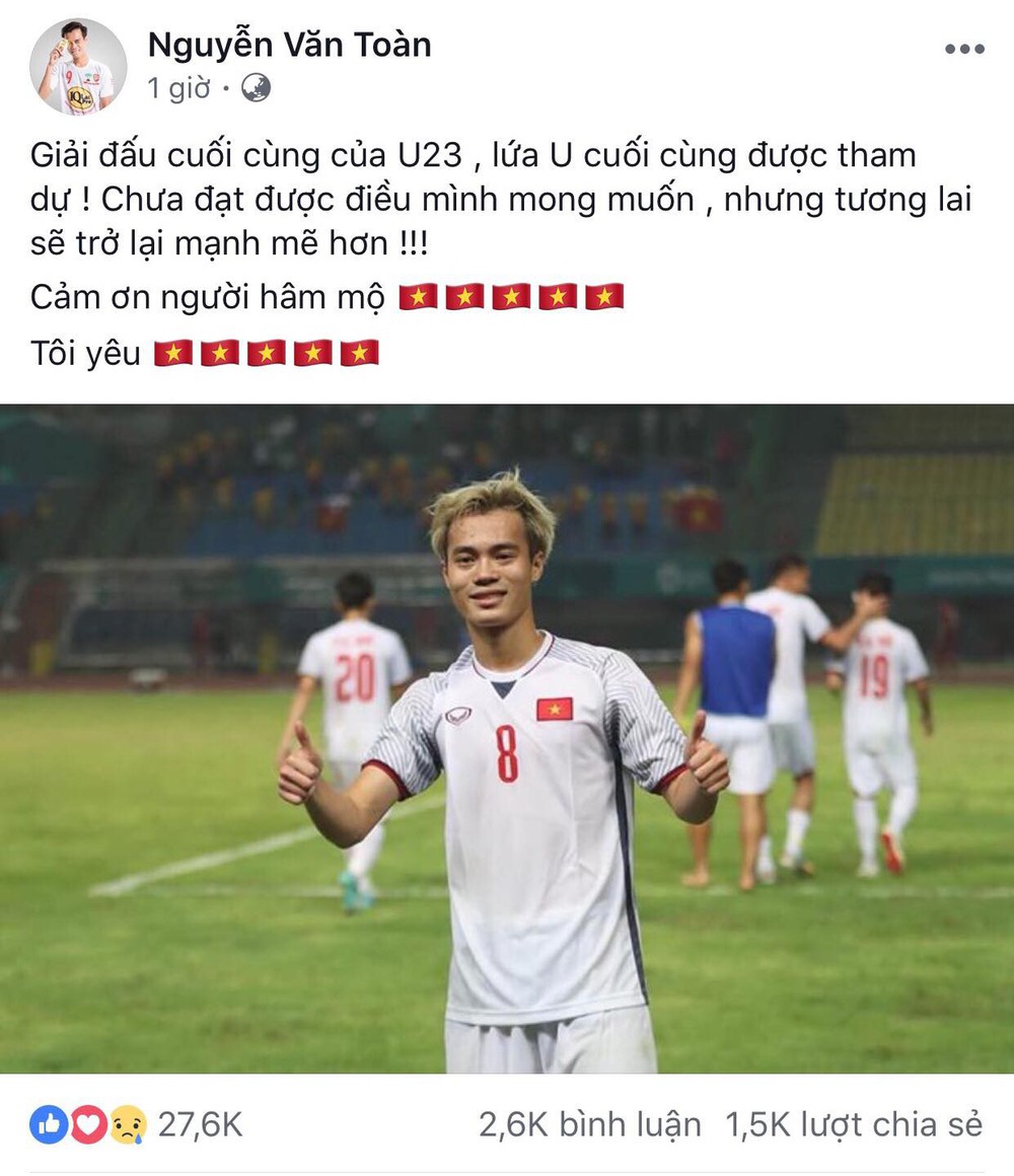Công Phượng, Văn Toàn cùng nhiều cầu thủ nói lời tạm biệt U23 Việt Nam sau thất bại trước UAE - Ảnh 9.