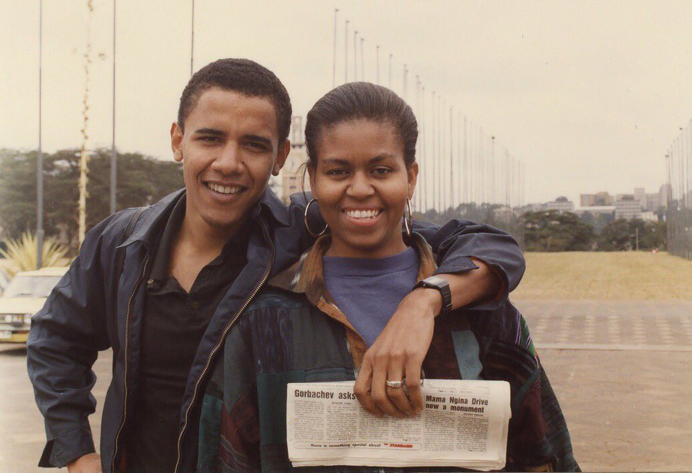 Ngọt ngào như cựu tổng thống: Ông Obama đăng ảnh thời còn hẹn hò để chúc mừng sinh nhật vợ 55 tuổi - Ảnh 1.