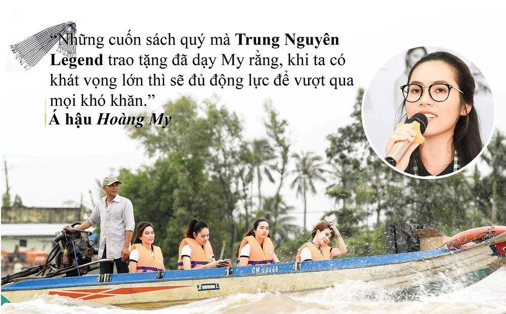 Những câu nói ấn tượng của người đẹp Việt khi tặng sách tại Đồng bằng Sông Cửu Long