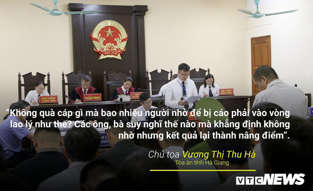 Infographic: Những phát ngôn dậy sóng dư luận trong phiên xử vụ án nâng điểm thi ở Hà Giang - Ảnh 1.
