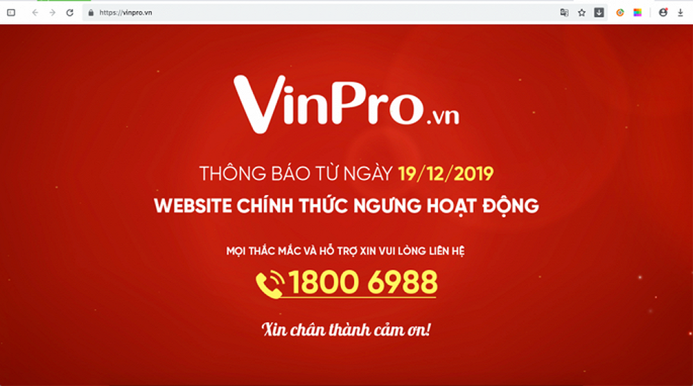 Hệ thống điện máy Vinpro bắt đầu đóng cửa, website ngừng hoạt động  - Ảnh 8.