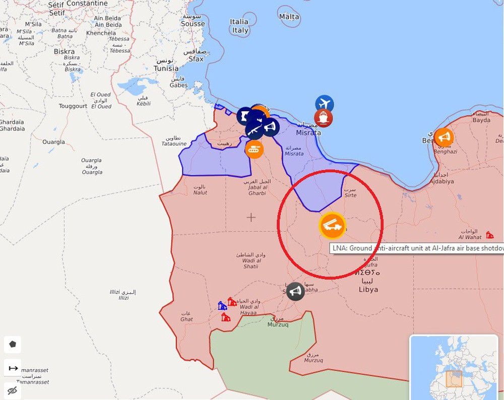 Chiến sự Libya có bước ngoặt lớn - Một chiến đấu cơ của GNA bị tên lửa phòng không bắn hạ - Ảnh 1.