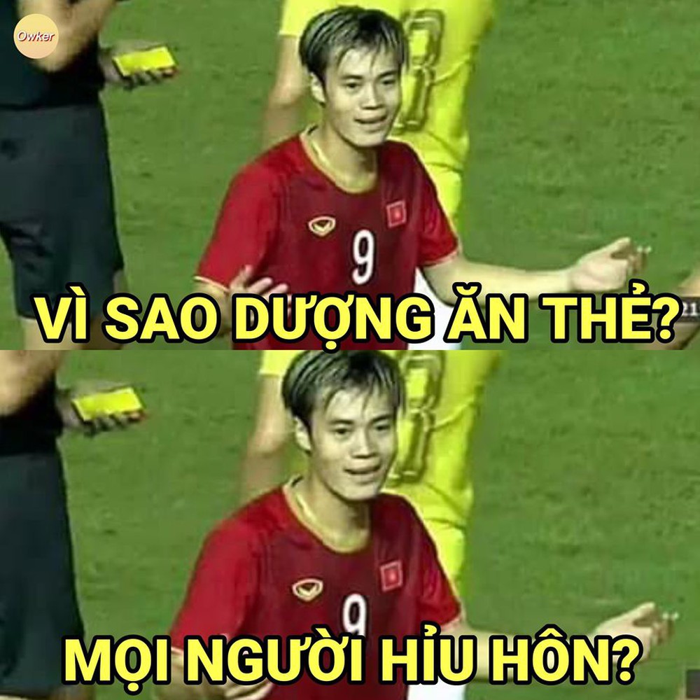 Vẻ mặt ngơ ngác của Văn Toàn khi dính thẻ vàng và loạt ảnh chế hài hước sau trận Việt Nam - Thái Lan - Ảnh 1.