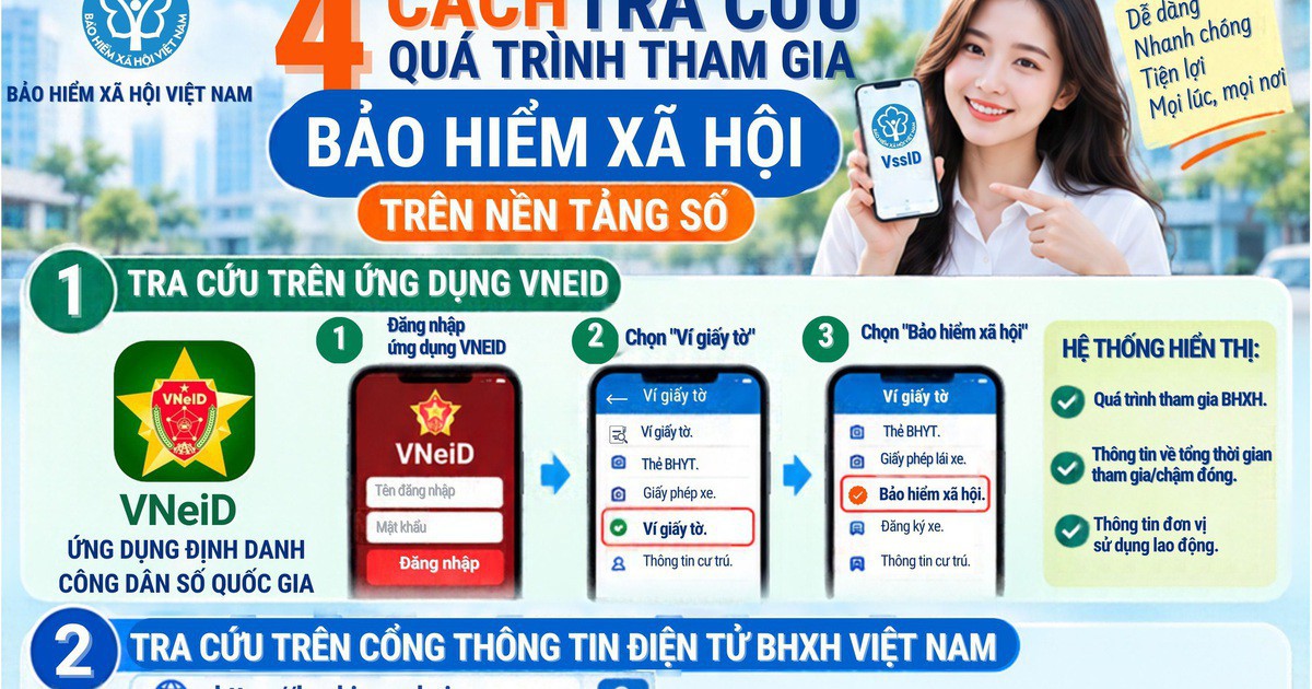 Hướng dẫn 4 cách tra cứu quá trình tham gia BHXH