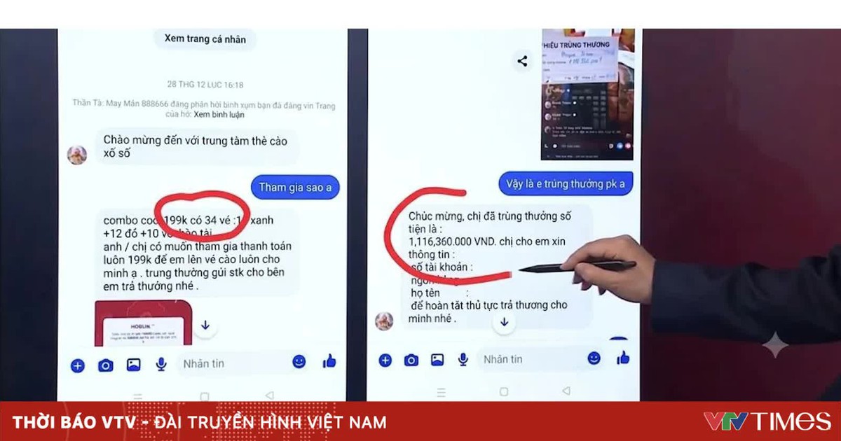 Thủ đoạn sau hình thức livestream vé cào trúng thưởng