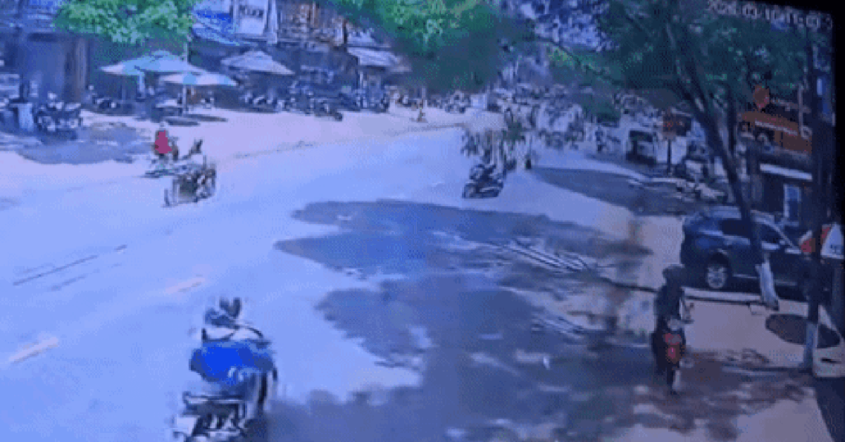 Cây xanh bất ngờ bật gốc giữa trời nắng, đè trúng 2 người đi xe máy