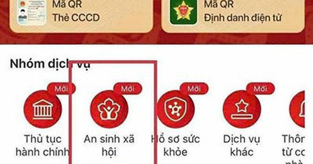 Cách tích hợp tài khoản hưởng an sinh xã hội trên VNeID