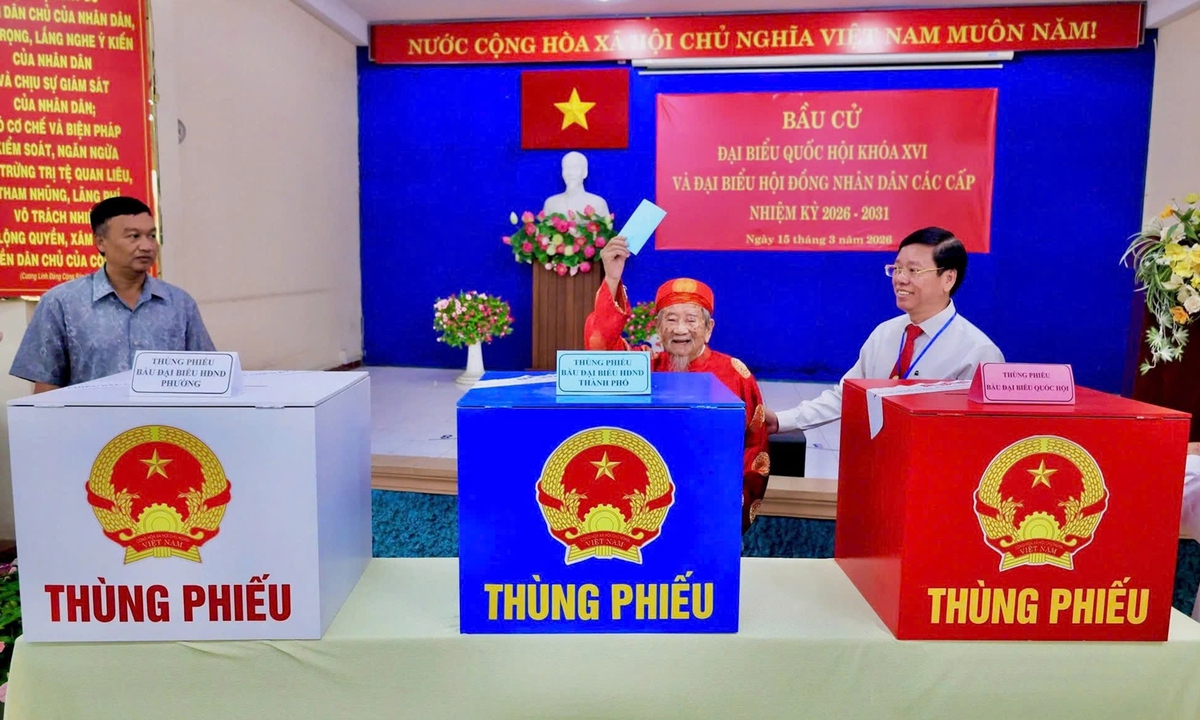 99,38% cử tri cả nước đi bỏ phiếu bầu cử đại biểu Quốc hội và HĐND các cấp