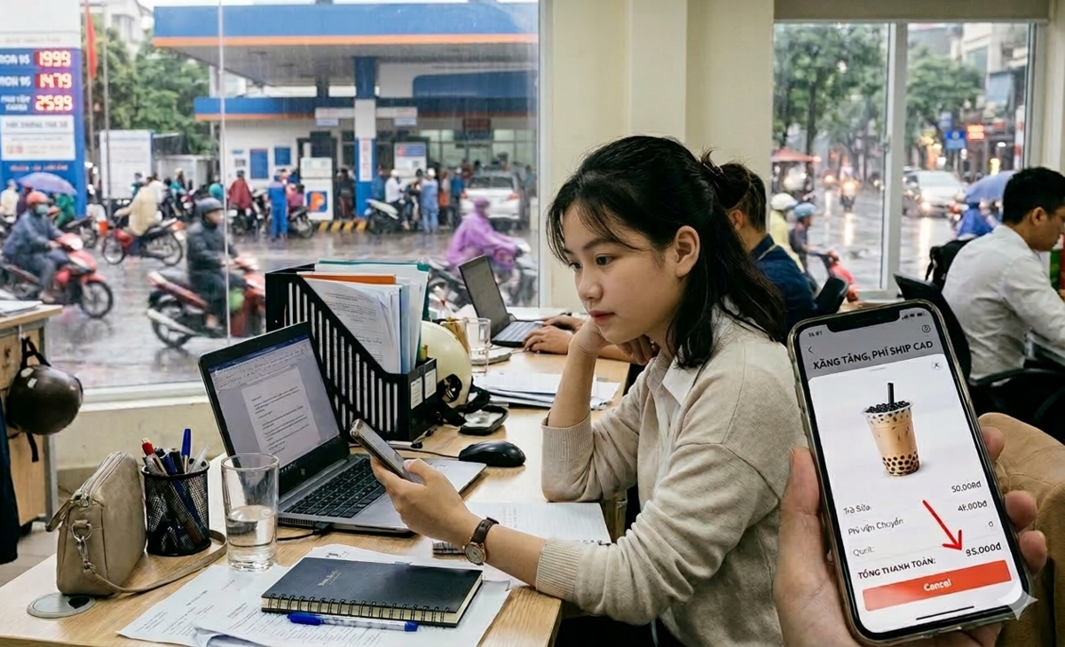 Xăng đắt, tôi bỏ trà sữa vì mất 45 nghìn đồng tiền ship cho ly nước 50 nghìn