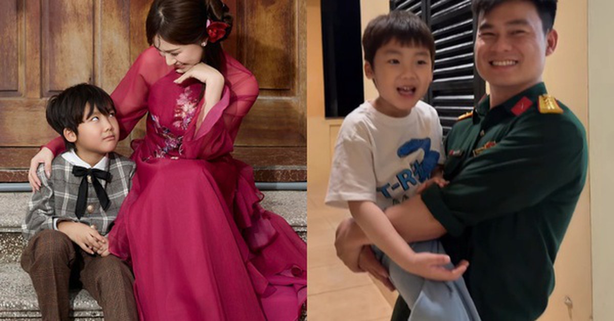 Biểu cảm của "Bo Thúi" khi chụp ảnh cùng mẹ Hòa, bố Cương: Điểm khác biệt khiến dân tình không thể nhịn cười