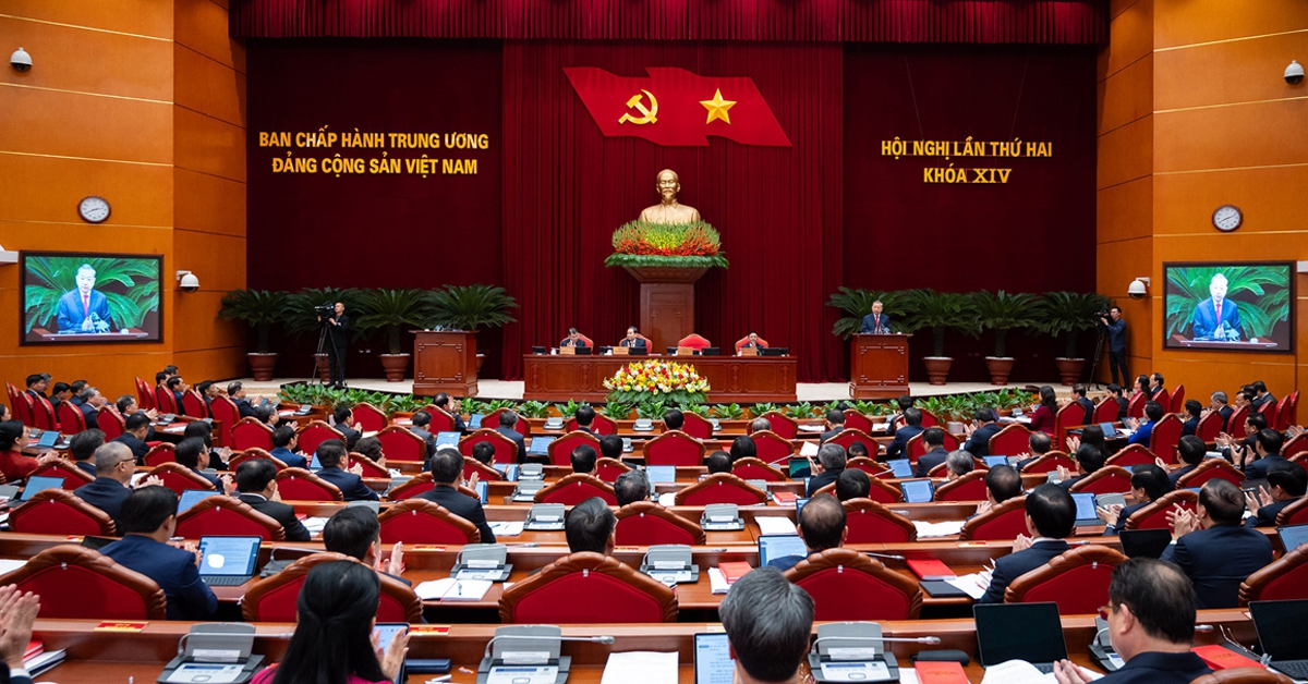 Toàn cảnh phiên khai mạc Hội nghị lần thứ 2 Ban Chấp hành Trung ương khóa XIV