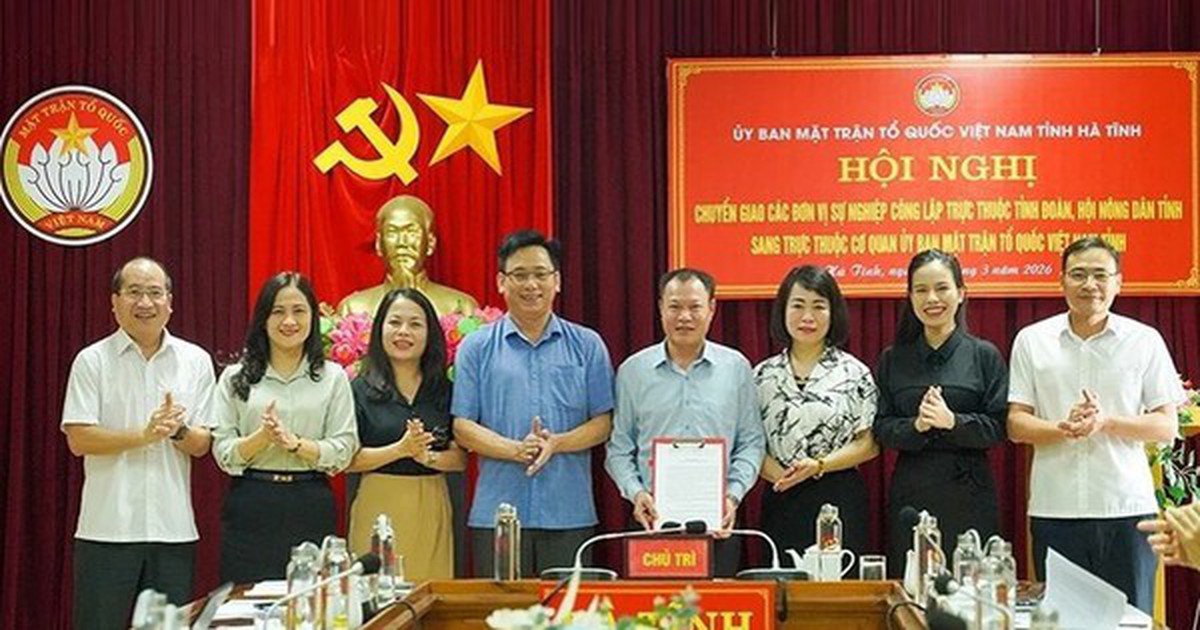 Sắp xếp tinh gọn bộ máy: Chuyển giao nguyên trạng 6 đơn vị sự nghiệp về MTTQ tỉnh Hà Tĩnh