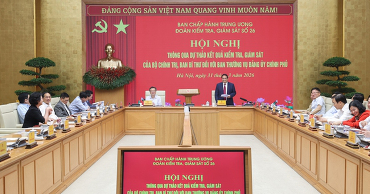 Thông qua Báo cáo kiểm tra, giám sát của Bộ Chính trị đối với Ban Thường vụ Đảng ủy Chính phủ