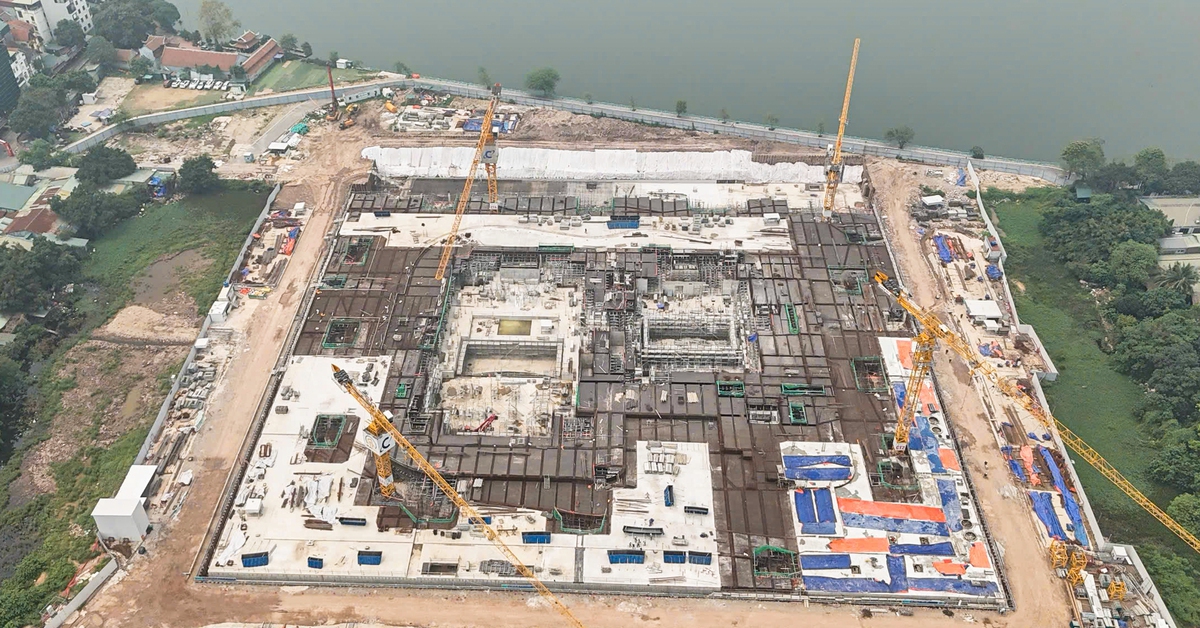 Cận cảnh nhà hát Opera Hà Nội dần lộ diện ở bán đảo Quảng An