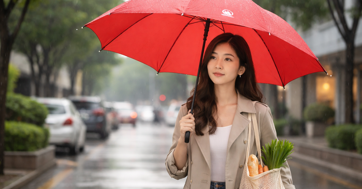 Thấy cô hàng xóm cầm chiếc ô giống hệt của mình, người vợ phát hiện bí mật đau đớn phía sau