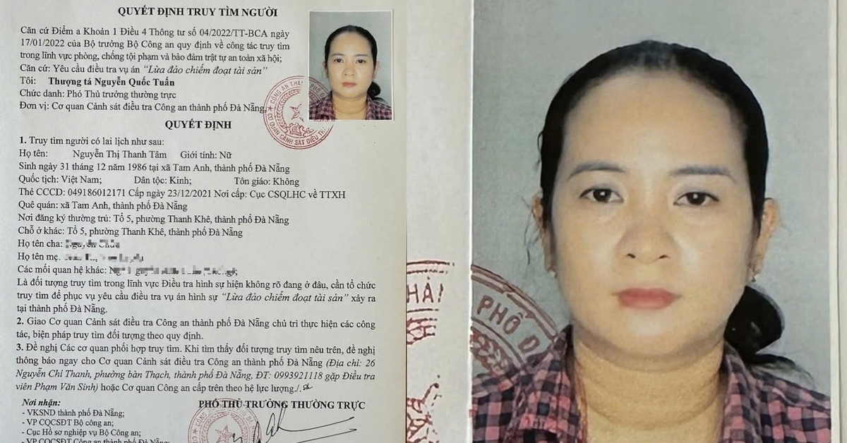 Truy tìm Nguyễn Thị Thanh Tâm SN 1986