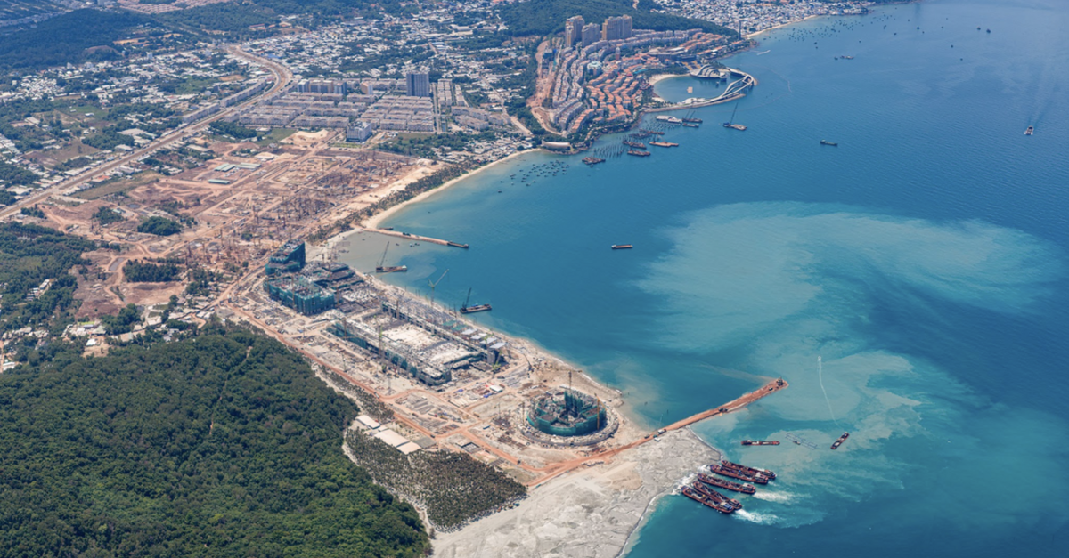 Diện mạo Trung tâm Hội nghị APEC ở Phú Quốc dần lộ diện sau 10 tháng thi công