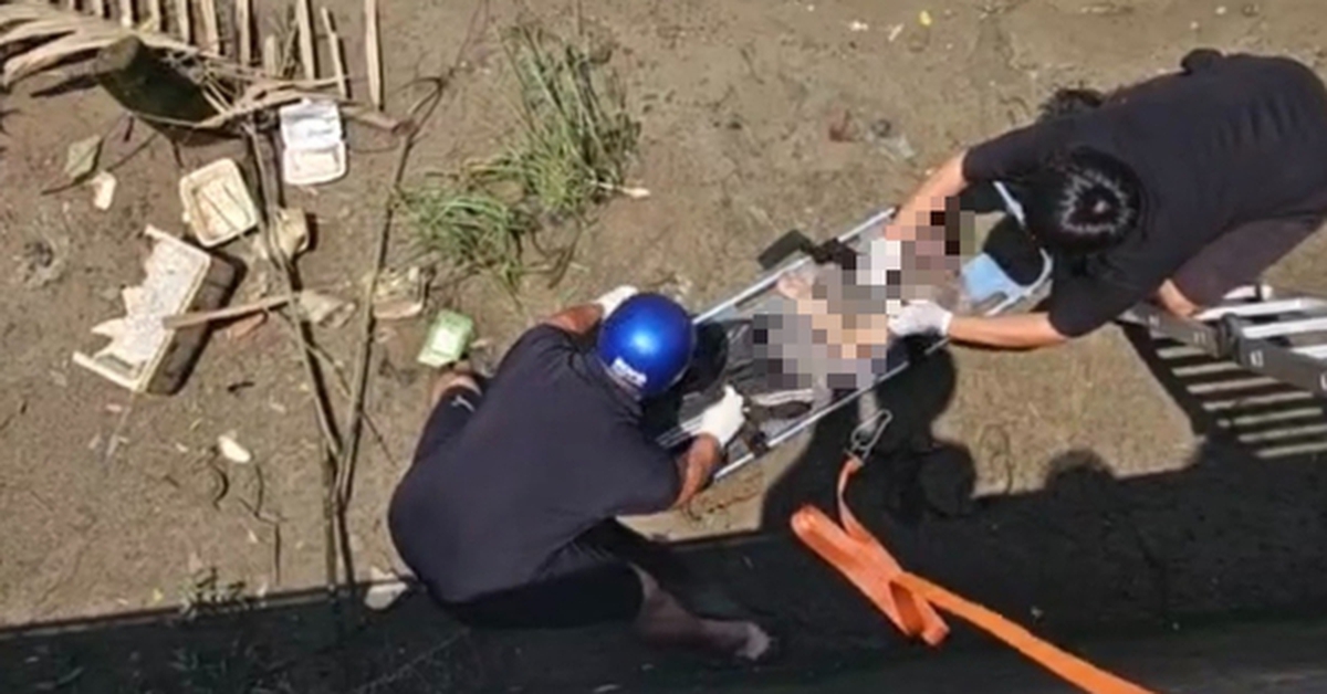 Phát hiện thi thể nam giới trôi dạt vào bờ sông Dinh